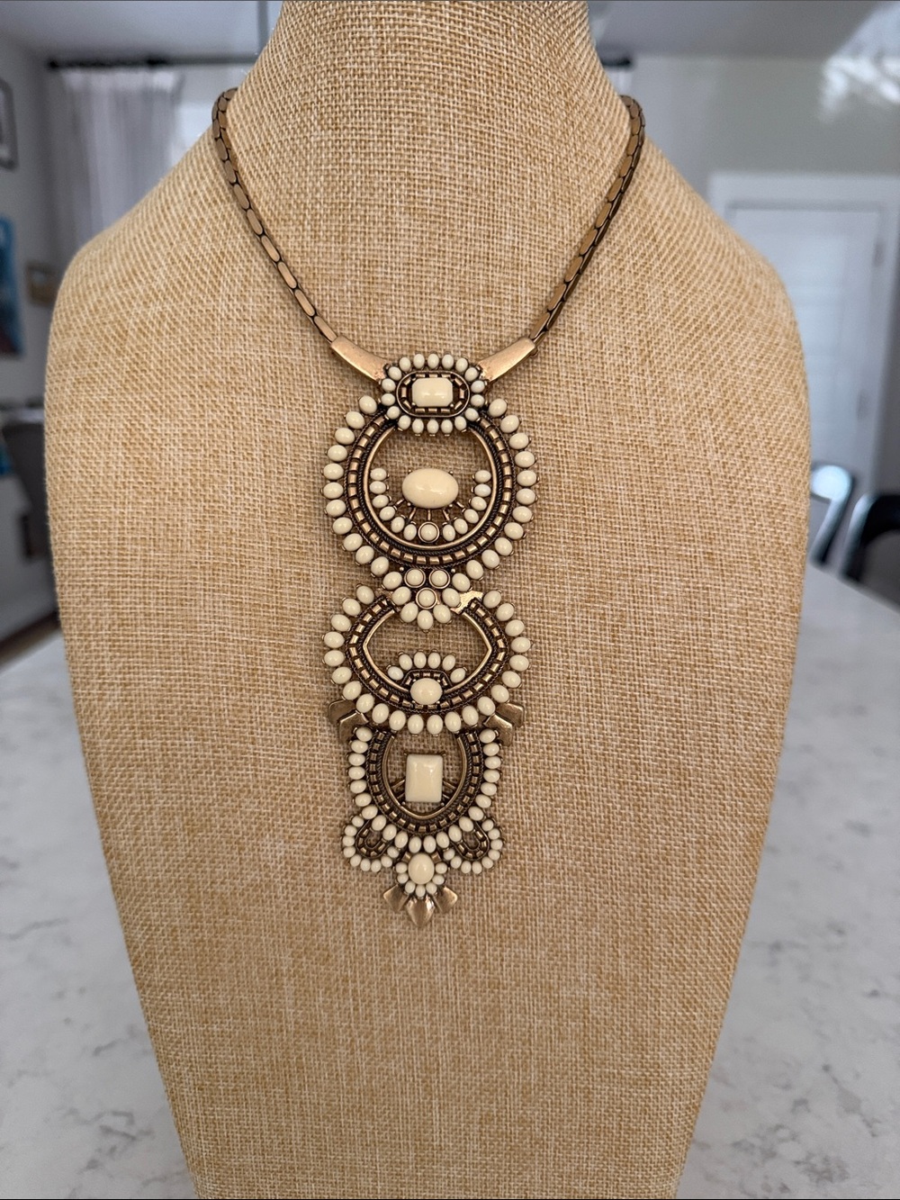 Stella and Dot Ivory Beaded Statement Necklace - 8 necklaces in 1! - Picture 13 of 13